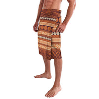 Fiji Marau na Kerisimasi Lavalava Gold Tapa Masi Inspired Christmas LT9 - Polynesian Pride
