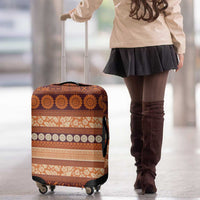 Fiji Marau na Kerisimasi Luggage Cover Gold Tapa Masi Inspired Christmas - Polynesian Pride