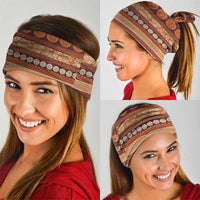 Fiji Marau na Kerisimasi Neck Gaiter Gold Tapa Masi Inspired Christmas - Polynesian Pride