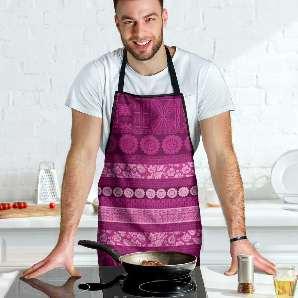 Fiji Marau na Kerisimasi Apron Pink Tapa Masi Inspired Christmas LT9 - Polynesian Pride