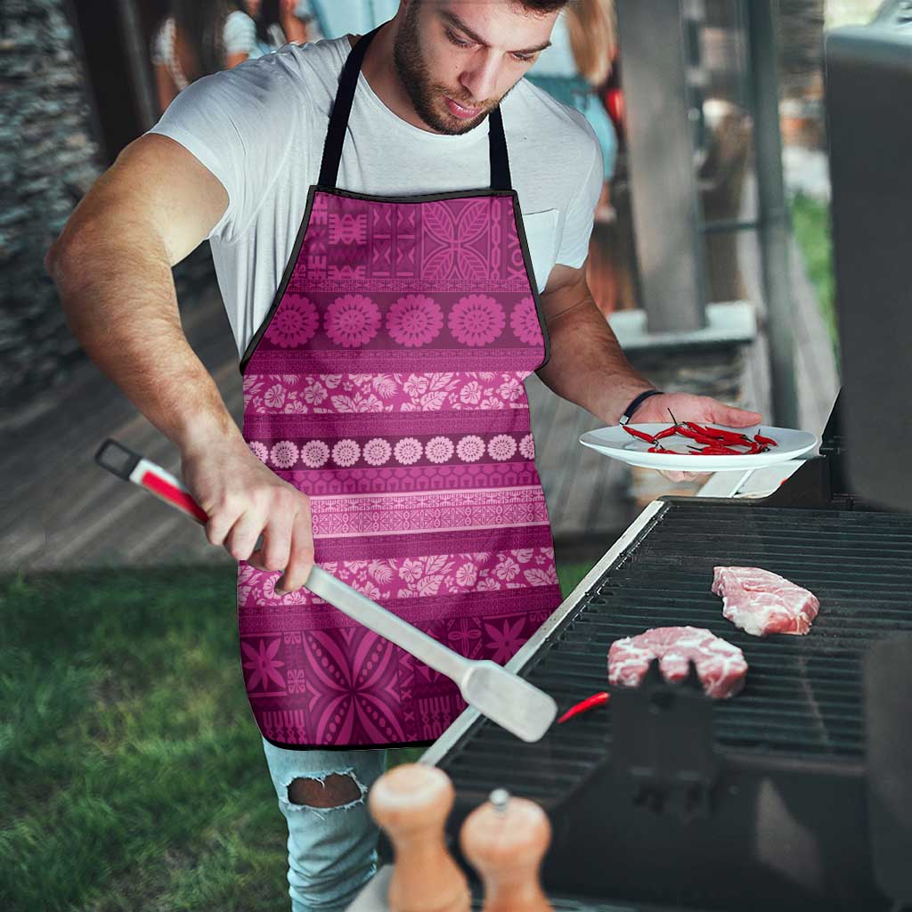 Fiji Marau na Kerisimasi Apron Pink Tapa Masi Inspired Christmas LT9 - Polynesian Pride