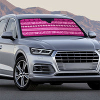 Fiji Marau na Kerisimasi Auto Sun Shade Pink Tapa Masi Inspired Christmas - Polynesian Pride