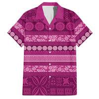 Fiji Marau na Kerisimasi Hawaiian Shirt Pink Tapa Masi Inspired Christmas - Polynesian Pride