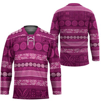 Fiji Marau na Kerisimasi Hockey Jersey Pink Tapa Masi Inspired Christmas - Polynesian Pride