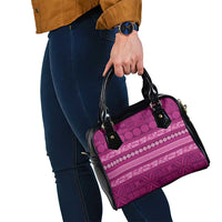 Fiji Marau na Kerisimasi Shoulder Handbag Pink Tapa Masi Inspired Christmas - Polynesian Pride