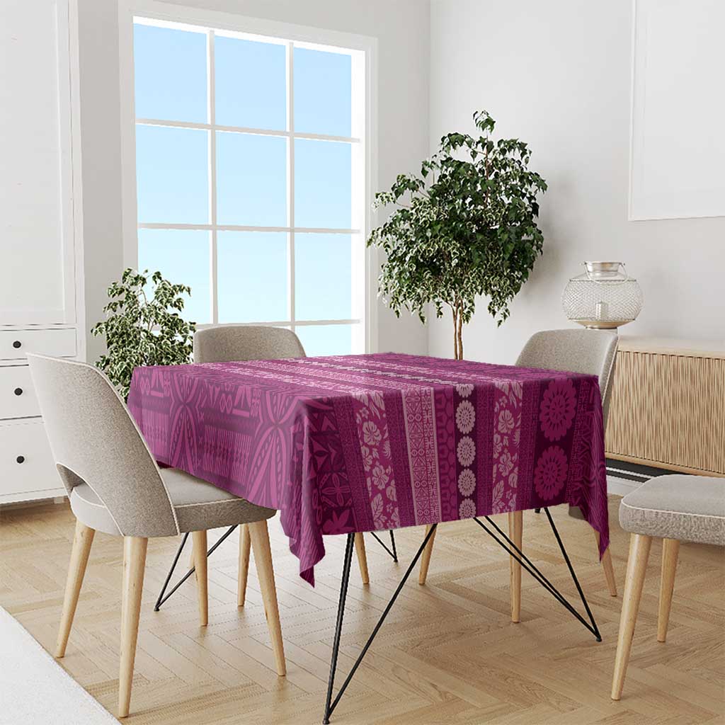 Fiji Marau na Kerisimasi Tablecloth Pink Tapa Masi Inspired Christmas - Polynesian Pride
