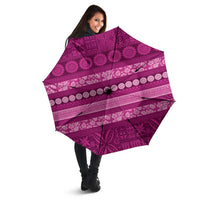 Fiji Marau na Kerisimasi Umbrella Pink Tapa Masi Inspired Christmas LT9 - Polynesian Pride