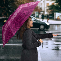 Fiji Marau na Kerisimasi Umbrella Pink Tapa Masi Inspired Christmas LT9 - Polynesian Pride