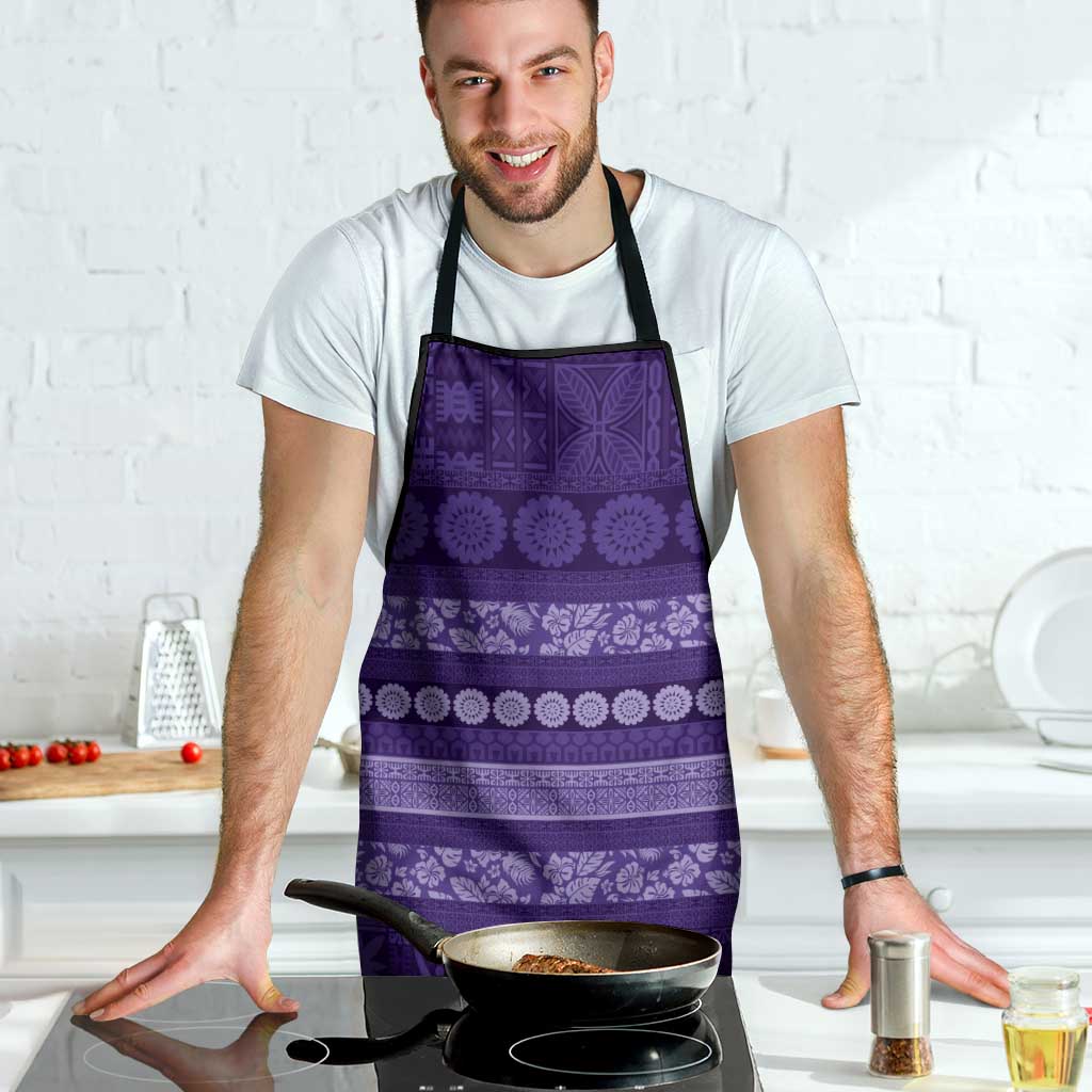 Fiji Marau na Kerisimasi Apron Purple Tapa Masi Inspired Christmas - Polynesian Pride