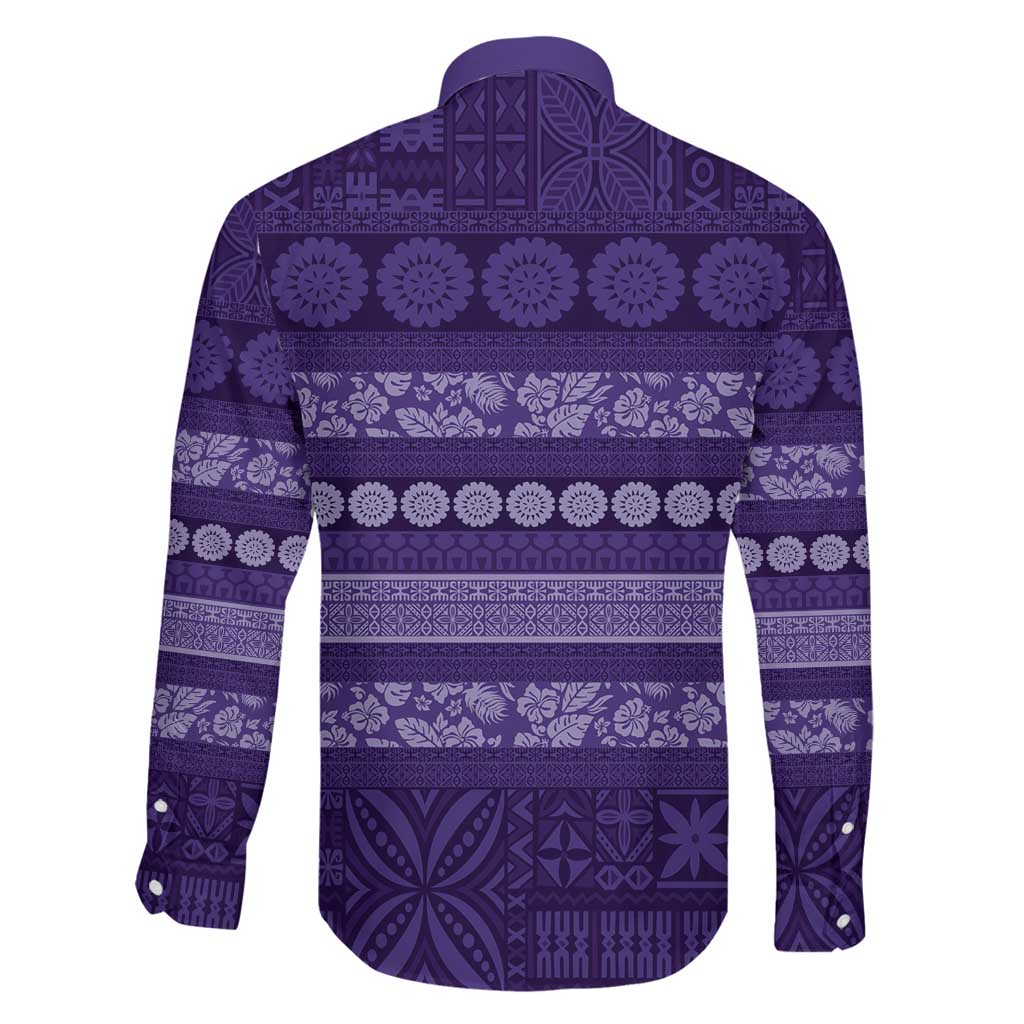 Fiji Marau na Kerisimasi Family Matching Puletasi and Hawaiian Shirt Purple Tapa Masi Inspired Christmas LT9 - Polynesian Pride