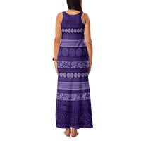 Fiji Marau na Kerisimasi Family Matching Tank Maxi Dress and Hawaiian Shirt Purple Tapa Masi Inspired Christmas LT9 - Polynesian Pride