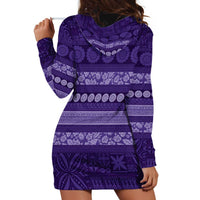 Fiji Marau na Kerisimasi Hoodie Dress Purple Tapa Masi Inspired Christmas LT9 - Polynesian Pride