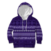 Fiji Marau na Kerisimasi Kid Hoodie Purple Tapa Masi Inspired Christmas LT9 Hoodie Purple - Polynesian Pride