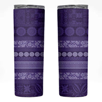 Fiji Marau na Kerisimasi Skinny Tumbler Purple Tapa Masi Inspired Christmas LT9 Purple - Polynesian Pride