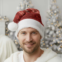 Fiji Marau na Kerisimasi Christmas Santa Hat Red Tapa Masi Inspired Christmas - Polynesian Pride