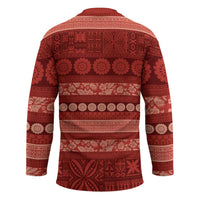 Fiji Marau na Kerisimasi Hockey Jersey Red Tapa Masi Inspired Christmas - Polynesian Pride