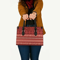 Fiji Marau na Kerisimasi Leather Bag Red Tapa Masi Inspired Christmas - Polynesian Pride
