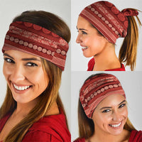 Fiji Marau na Kerisimasi Neck Gaiter Red Tapa Masi Inspired Christmas LT9 - Polynesian Pride