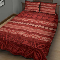 Fiji Marau na Kerisimasi Quilt Bed Set Red Tapa Masi Inspired Christmas LT9 - Polynesian Pride