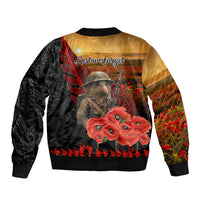 Maori Kiwi Soldier Fern Tattoo ANZAC Day Bomber Jacket Lest We Forget LT9 - Polynesian Pride