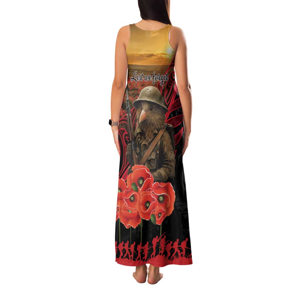 Maori Kiwi Soldier Fern Tattoo ANZAC Day Family Matching Tank Maxi Dress and Hawaiian Shirt Lest We Forget LT9 - Polynesian Pride