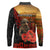 Maori Kiwi Soldier Fern Tattoo ANZAC Day Long Sleeve Polo Shirt Lest We Forget