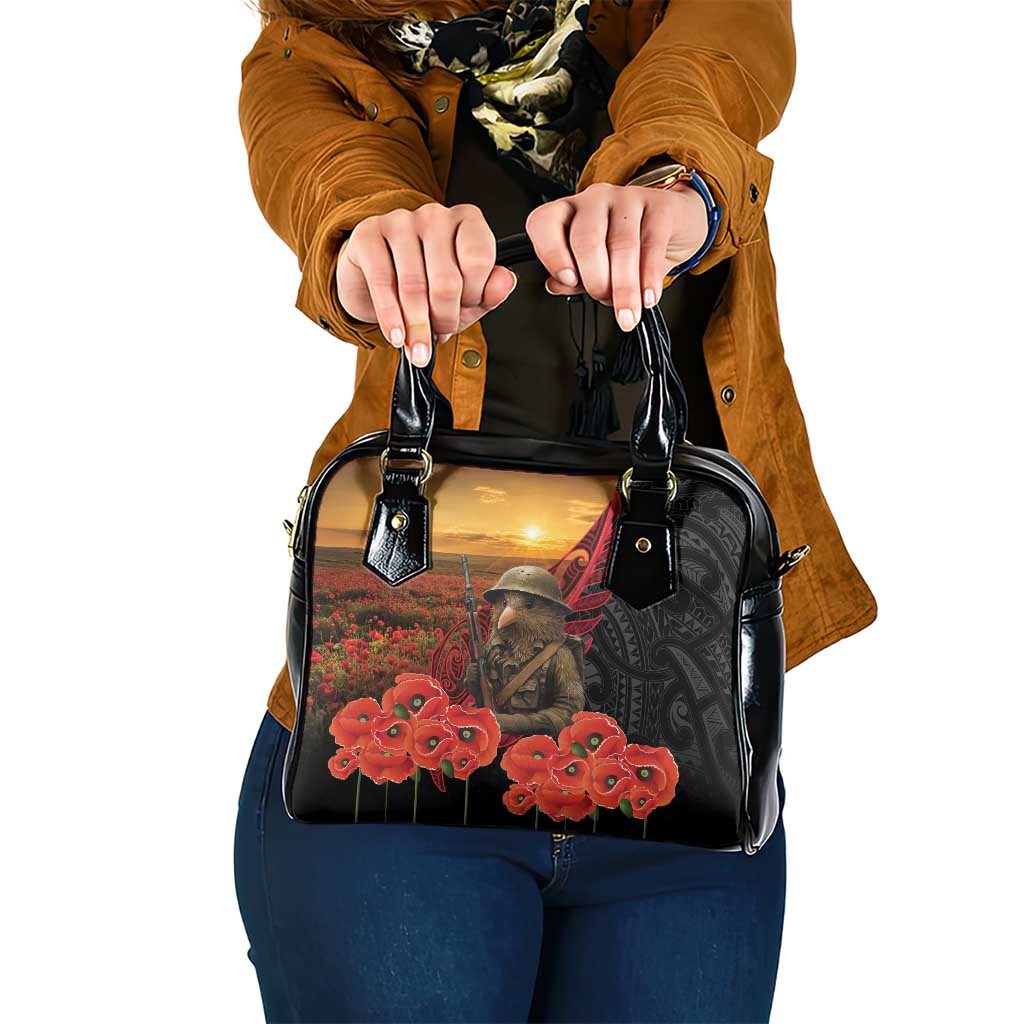 Maori Kiwi Soldier Fern Tattoo ANZAC Day Shoulder Handbag Lest We Forget