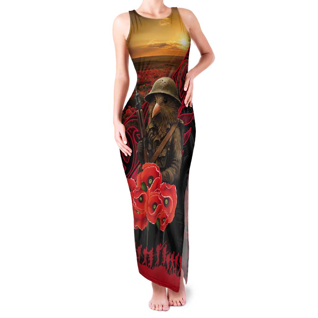 Maori Kiwi Soldier Fern Tattoo ANZAC Day Tank Maxi Dress Lest We Forget