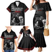 New Zealand Mother's Day Family Matching Mermaid Dress and Hawaiian Shirt Maori Hongi Aroha Ahau Ki A Koe Mama LT9 - Polynesian Pride