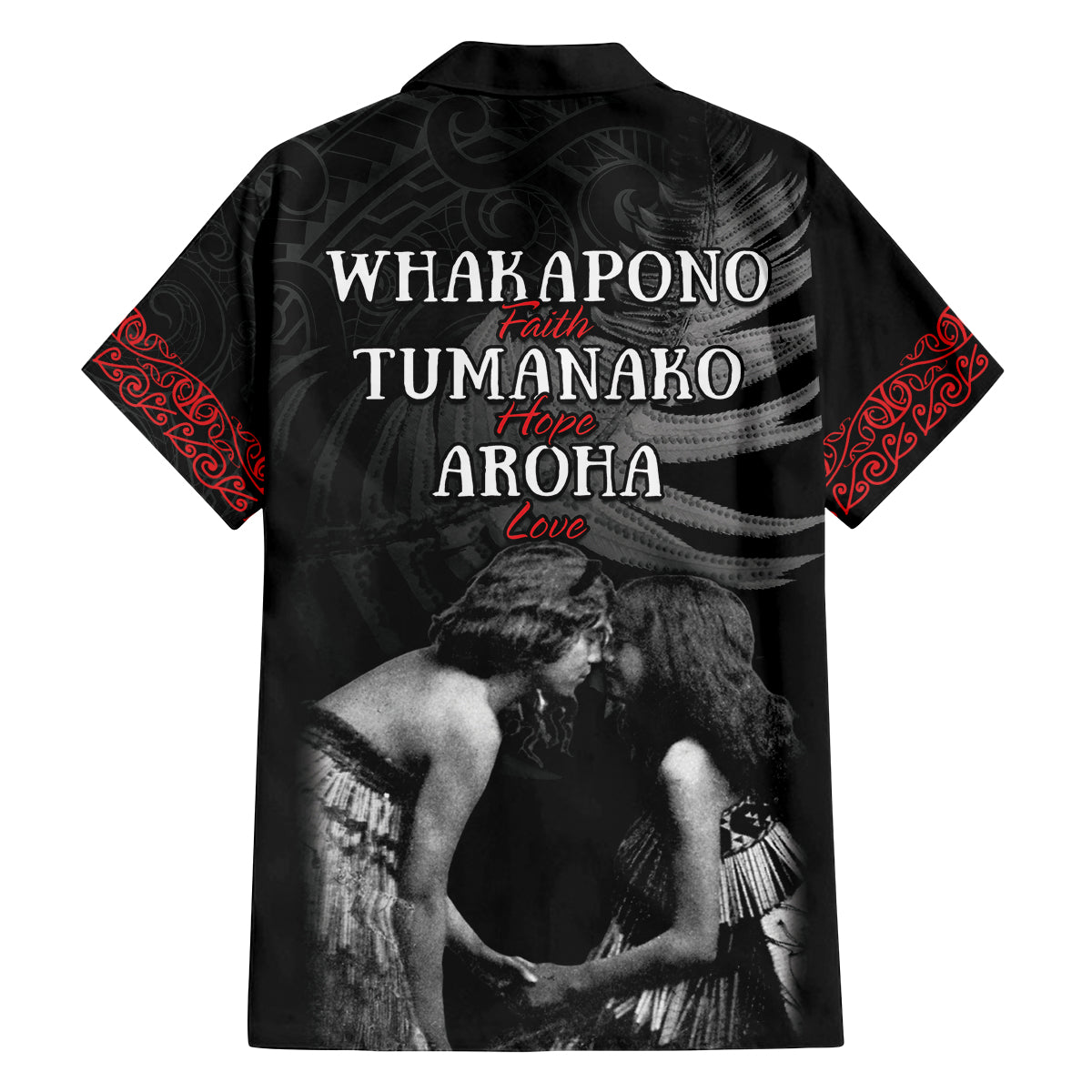 New Zealand Mother's Day Family Matching Off Shoulder Short Dress and Hawaiian Shirt Maori Hongi Aroha Ahau Ki A Koe Mama LT9 - Polynesian Pride