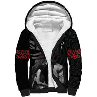 New Zealand Mother's Day Sherpa Hoodie Maori Hongi Aroha Ahau Ki A Koe Mama LT9 Unisex Black - Polynesian Pride