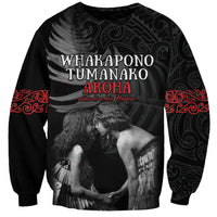 New Zealand Mother's Day Sweatshirt Maori Hongi Aroha Ahau Ki A Koe Mama