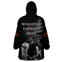 New Zealand Mother's Day Wearable Blanket Hoodie Maori Hongi Aroha Ahau Ki A Koe Mama LT9 - Polynesian Pride