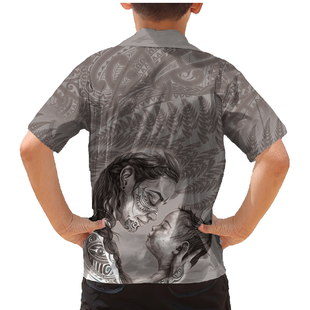 New Zealand Mother's Day Family Matching Mermaid Dress and Hawaiian Shirt Maori Mo Toku Mama Silver Fern LT9 - Polynesian Pride