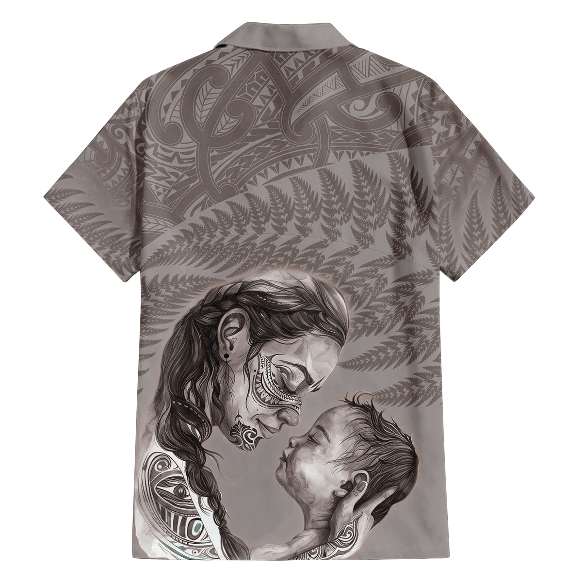 New Zealand Mother's Day Family Matching Tank Maxi Dress and Hawaiian Shirt Maori Mo Toku Mama Silver Fern LT9 - Polynesian Pride