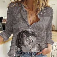 New Zealand Mother's Day Women Casual Shirt Maori Mo Toku Mama Silver Fern LT9 Female Nude - Polynesian Pride