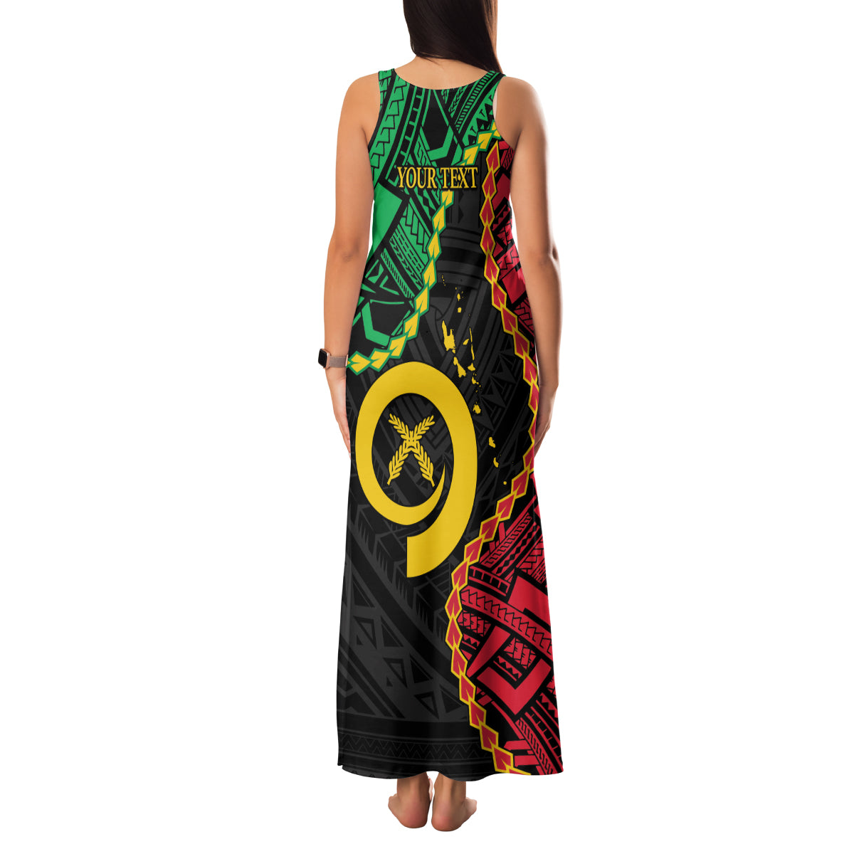 Personalised Vanuatu 44th Anniversary Family Matching Tank Maxi Dress and Hawaiian Shirt Tugeta Yumi Selebretem Indipendens Dei LT9 - Polynesian Pride