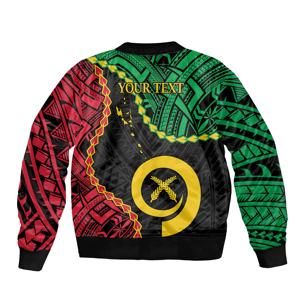 Personalised Vanuatu 44th Anniversary Sleeve Zip Bomber Jacket Tugeta Yumi Selebretem Indipendens Dei