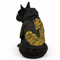 Hawaii Kakau Pet Hoodie Polynesian Floral Tribal Gold Version LT9 - Polynesian Pride