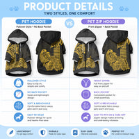 Hawaii Kakau Pet Hoodie Polynesian Floral Tribal Gold Version LT9 - Polynesian Pride