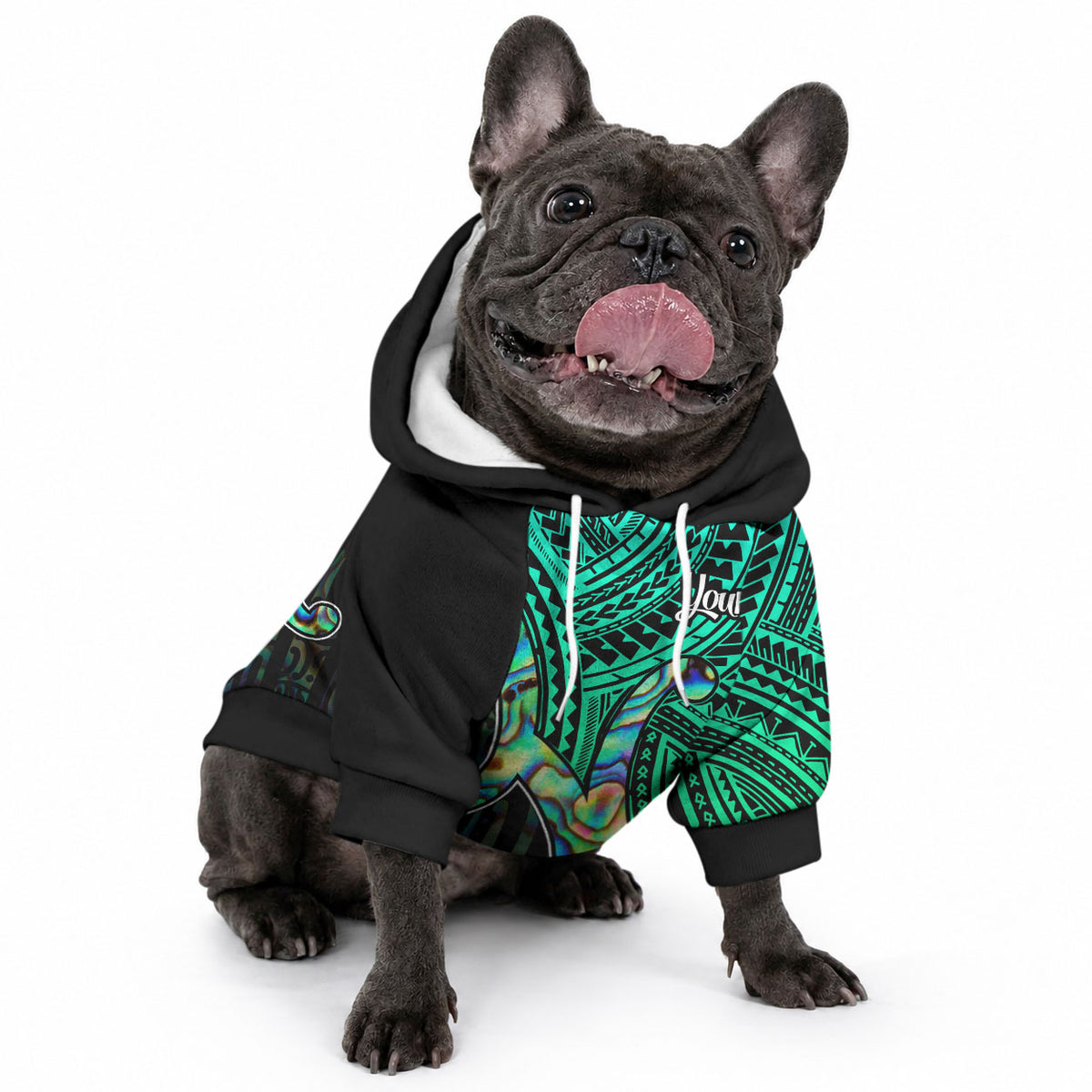 Custom Aotearoa Papua Shell Pet Hoodie Maori Tribal Pattern LT9 - Polynesian Pride