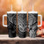 Aotearoa Maori Koru Tumbler With Handle Black Polynesian Pacific Tribal