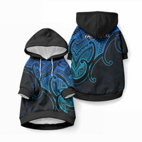 Aotearoa Maori Koru Pet Hoodie Polynesian Pacific Tribal - Blue LT9 Pullover Blue - Polynesian Pride