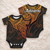 Aotearoa Maori Koru Baby Onesie Polynesian Pacific Tribal - Gold LT9 - Polynesian Pride
