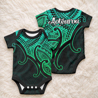 Aotearoa Maori Koru Baby Onesie Polynesian Pacific Tribal - Green LT9 - Polynesian Pride