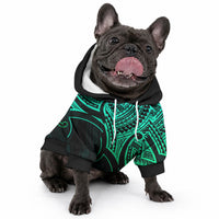 Aotearoa Maori Koru Pet Hoodie Polynesian Pacific Tribal - Green LT9 - Polynesian Pride