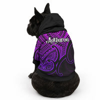 Aotearoa Maori Koru Pet Hoodie Polynesian Pacific Tribal - Purple LT9 - Polynesian Pride