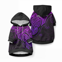 Aotearoa Maori Koru Pet Hoodie Polynesian Pacific Tribal - Purple LT9 Pullover Purple - Polynesian Pride