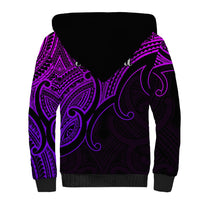 Aotearoa Maori Koru Sherpa Hoodie Polynesian Pacific Tribal - Purple LT9 - Polynesian Pride