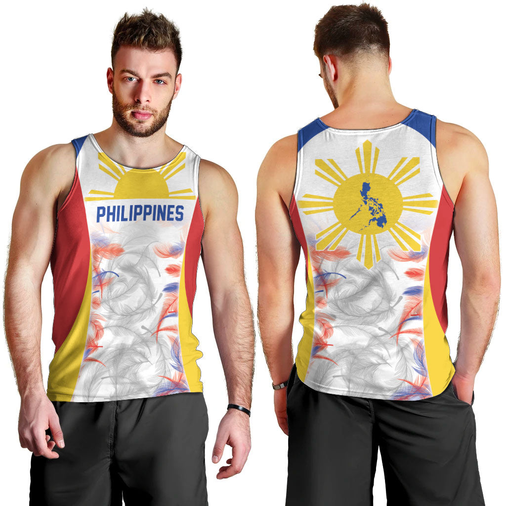 Philippines Flag Day Men Tank Top Filipino Feather Pattern